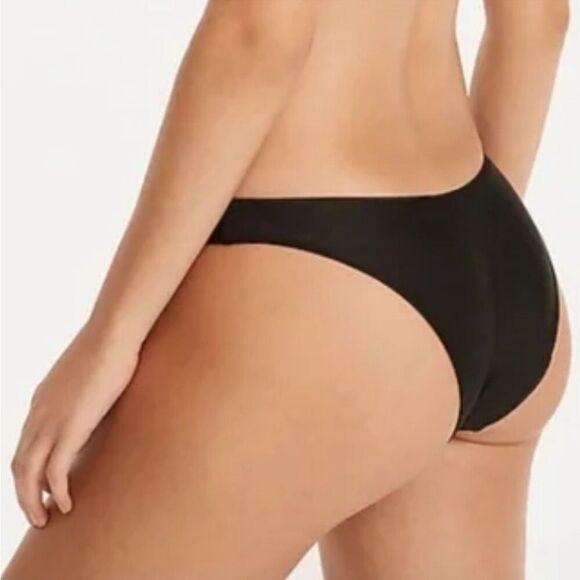J. Crew Curved Waist Cheeky Bikini Bottom Navy Blue Size Medium NWT - Picture 5 of 11